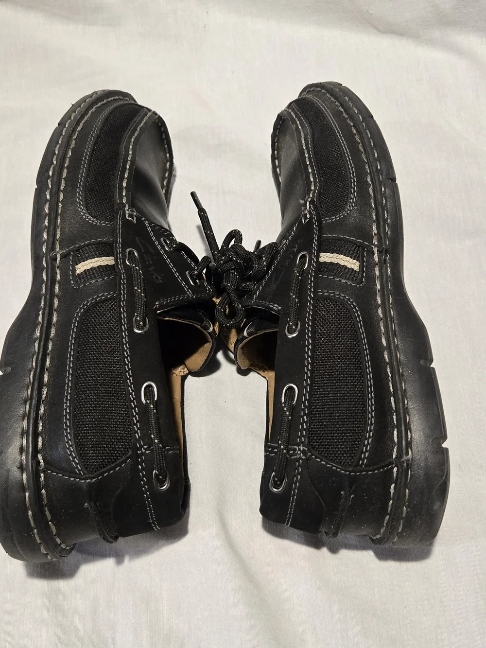 Clarks black leather